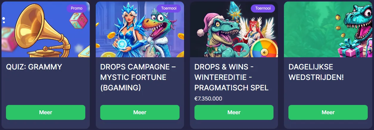 Casino promoties en speciale acties bij Binobet Casino